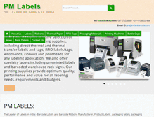 Tablet Screenshot of pmlabels.com